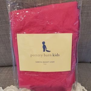 Pottery Barn Sabrina basket liner, size Large, fushia pink